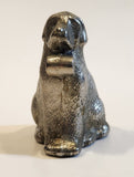 Vintage St. Bernard Dog Shaped Metal Hand Bell