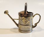 Vintage Heavy Brass Metal Flower Watering Can Doll House Miniature 2 3/8" Tall