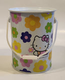 1976, 1993 Sanrio Hello Kitty Morinaga Candy White Tin Metal Pail with Lid