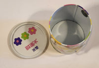 1976, 1993 Sanrio Hello Kitty Morinaga Candy White Tin Metal Pail with Lid