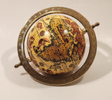 Old World Globe in Brass Metal Holder