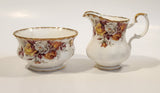 Royal Albert Bone China Lenora Sugar Bowl and Creamer Jug Made in England