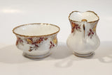 Royal Albert Bone China Lenora Sugar Bowl and Creamer Jug Made in England