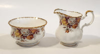 Royal Albert Bone China Lenora Sugar Bowl and Creamer Jug Made in England