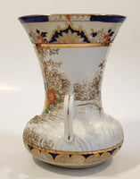 Antique Noritake Birds and Flowers Gold Trimmed 6 5/8" Tall Porcelain Vase