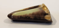 Germany 319 Glazed Pottery Brown and Gold Tone Wall Pocket Vase