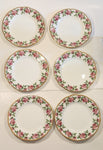 Salisbury Bone China Victoria Rose 7 3/4" Salad Plates Set of 6