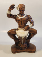 Treasure Craft Hawaiian Beach Drummer 10 1/2" Tall Ceramic Statue Figurine