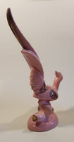 Vintage Pink Pheasant Style Bird with Gold Trim Large 13 1/4" Tall Ceramic Sculpture