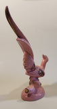 Vintage Pink Pheasant Style Bird with Gold Trim Large 13 1/4" Tall Ceramic Sculpture