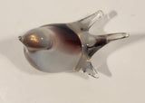 Small Song Bird Smokey Crystal Art Glass Figurine