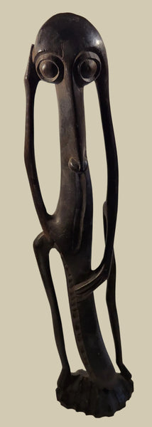 African Makonde Carved Rosewood Fantasy Figure 20 1/2" Tall Statue Sculpture