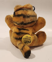 1978, 1981 Dakin Paws Garfield 'I'm Climbing Walls For You' 6 1/2" Tall Toy Plush Stuffed Character with Suction Cup Hanging Missing One Cup