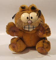 1978, 1981 Dakin Paws Garfield 'Stuck On You!' 8" Tall Toy Plush Stuffed Character with Suction Cup Hanging