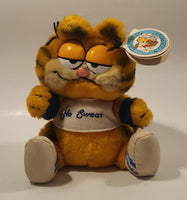 1978 1981 Fun Farm Paws Garfield Jogger No Sweat 8" Tall Toy Plush Stuffed Character with Tag