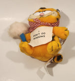 1978 1981 Dakin Paws Garfield Mother's Day Cleaner 'I Don't Do Windows" 9" Tall Toy Plush Stuffed Character with Tag