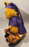 Play By Play Paws Garfield Wearing Purple Pooky Bear Pajamas Large 16" Tall Toy Plush Stuffed Character with Tag