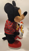 2010 Mattel Fisher Price Disney Mickey Mouse Rock Star with Guitar Animated Sing Moving 14" Tall Toy Plush Stuffed Character