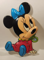 Rare Disney Baby Minnie Mouse with Soother Pacifier 3D Hard Plastic Nursery Wall Decor Hanging