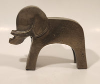 Elephant Cast Aluminum 7" Long Animal Sculpture