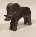 Elephant Cast Aluminum 7" Long Animal Sculpture