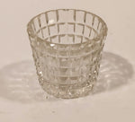 Vintage St Lambert Barware Belgium Embossed Square Pattern Clear Tequila Shot Glass