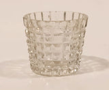 Vintage St Lambert Barware Belgium Embossed Square Pattern Clear Tequila Shot Glass