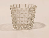 Vintage St Lambert Barware Belgium Embossed Square Pattern Clear Tequila Shot Glass