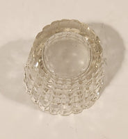 Vintage St Lambert Barware Belgium Embossed Square Pattern Clear Tequila Shot Glass