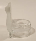 Partylite Clear and Frosted Glass Whale Tea Light Candle Holder