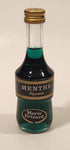 Vintage Rare Marie Brizard France Menthe Liquor 4 1/2" Tall 5cl Miniature Glass Bottle Never Opened Still Sealed