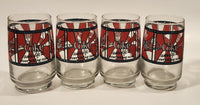 Vintage 1970s Coca Cola Coke Adds Life To Everything Nice Glass Cups Set of 4