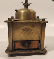 Vintage Magus Extra Brass Metal Coffee Grinder Mill with Wood Drawer