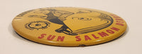 Vintage 1966 Celebratring B.C.'s Centennial Sun Salmon Derby I Caught A Salmon! 6" Button Pin