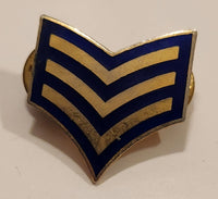 Vintage RCMP Royal Canadian Mounted Police Sergeant Collar Badge Enamel Metal Lapel Pin