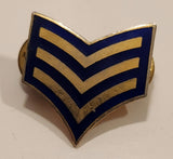 Vintage RCMP Royal Canadian Mounted Police Sergeant Collar Badge Enamel Metal Lapel Pin