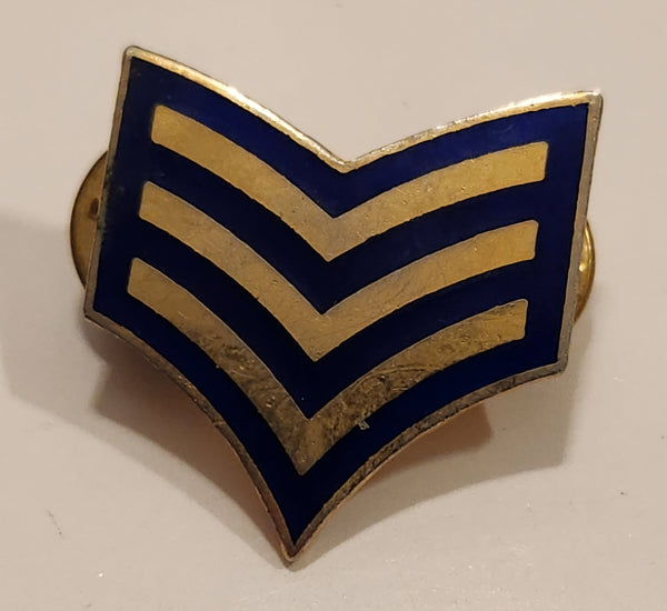 Vintage RCMP Royal Canadian Mounted Police Sergeant Collar Badge Enamel Metal Lapel Pin