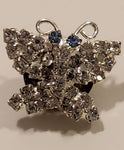 Beautiful Encrusted Rhinestone Butterfly Metal Brooch Lapel Pin