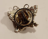 Beautiful Encrusted Rhinestone Butterfly Metal Brooch Lapel Pin