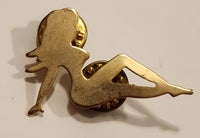 Mud Flap Girl Gold Tone Metal Lapel Pin