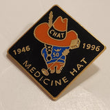 1946 to 1996 Medicine Hat Chat Enamel Metal Lapel Pin