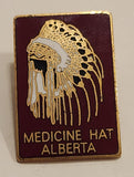 Medicine Hat Indian Headdress Enamel Metal Lapel Pin