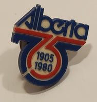 Alberta 75th Anniversary 1905 - 1980 5/8" x 3/4" Plastic Lapel Pin