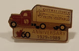 1929 to 1989 Safeway 60th Anniversary Fruits Vegetables Semi Truck Themed Enamel Metal Lapel Pin