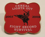 2003 Cereal Lights Out Eight Second Survival Bull Rider Enamel Metal Lapel Pin