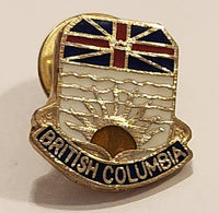 British Columbia Canada Coat of Arms Crest Enamel Metal Lapel Pin