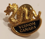 Vernon Canada British Columbia Ogopogo Enamel Gold Tone Metal Lapel Pin