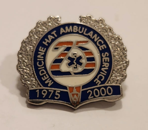 1975 to 2000 Medicine Hat Ambulance 25 Years Enamel Metal Lapel Pin