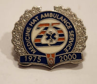 1975 to 2000 Medicine Hat Ambulance 25 Years Enamel Metal Lapel Pin