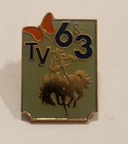 TV 6 & 3 Cowboy Western Enamel Metal Lapel Pin